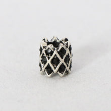 Load image into Gallery viewer, Black Gem-Encrusted Lattice Bead - loctician.co.nz