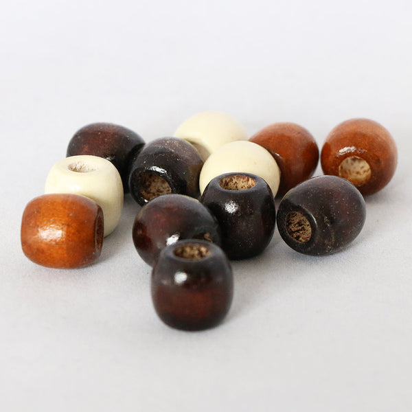 Natural Wood Beads (5 Pack) - loctician.co.nz