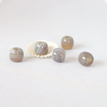 Load image into Gallery viewer, Grey Banded Agate Stone Bead (Rare) - loctician.co.nz