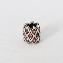 Load image into Gallery viewer, Pink Gem Lattice Bead - loctician.co.nz