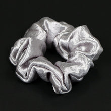 Load image into Gallery viewer, Handmade Scrunchie Liquid Silver