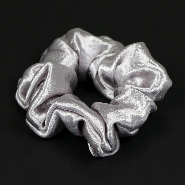 Handmade Scrunchie Liquid Silver