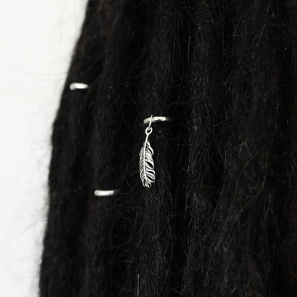 Silver Feather Ring - loctician.co.nz